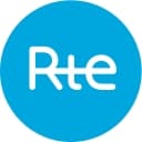 Logo Rte Réseau de Transport d'Électricité Officiel Logo Rte blanc stylisé dans un cercle bleu azur, représentant le réseau de transport d'électricité français.